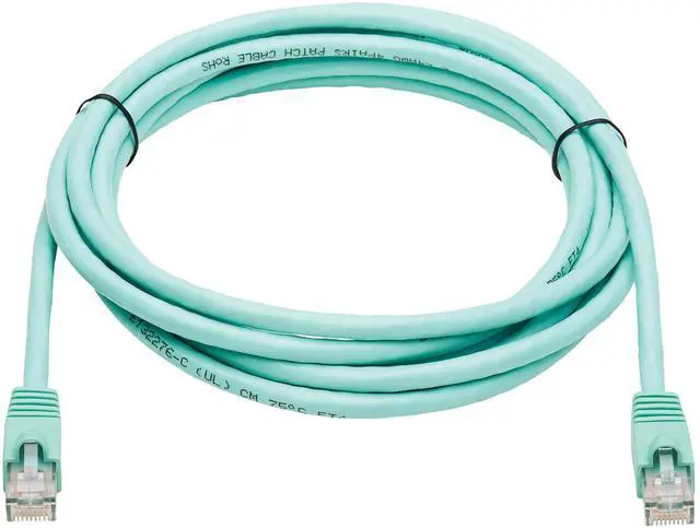 Alt view image 9 of 11 - TRIPP LITE N261-010-AQ 10 ft. Cat 6A Aqua Augmented Cat6 (Cat6a) Snagless 10G Certified Patch Cable, (RJ45 M/M) - Aqua