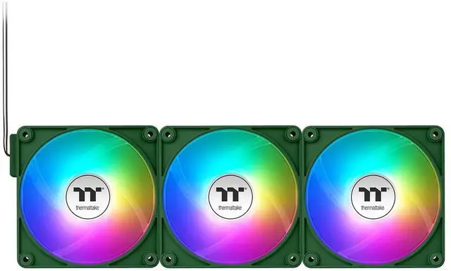 Alt view image 14 of 16 - Thermaltake CT140 EX Reverse ARGB Sync PC Cooling Fan 3 Pack, 500~1800 RPM, 5V Mobo Sync, 16.8 Million Colors 9 LEDs, MagForce 2.0 Connectors, Hydraulic Bearing, Racing Green, CL-F230-PL14RG-A
