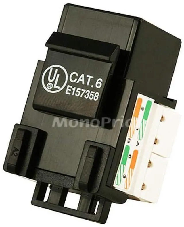 Alt view image 11 of 11 - Monoprice Cat5e Punch Down Keystone Jack - Orange