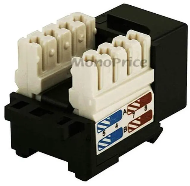 Alt view image 9 of 11 - Monoprice Cat5e Punch Down Keystone Jack - Orange