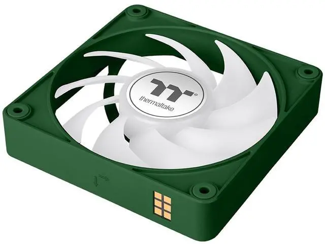 Alt view image 16 of 16 - Thermaltake CT140 EX Reverse ARGB Sync PC Cooling Fan 3 Pack, 500~1800 RPM, 5V Mobo Sync, 16.8 Million Colors 9 LEDs, MagForce 2.0 Connectors, Hydraulic Bearing, Racing Green, CL-F230-PL14RG-A