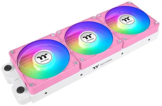 Alt view image 13 of 16 - Thermaltake CT140 EX Reverse ARGB Sync PC Cooling Fan 3 Pack, 500~1800 RPM, 5V Mobo Sync, 16.8 Million Colors 9 LEDs, MagForce 2.0 Connectors, Hydraulic Bearing, Bubble Pink, CL-F229-PL14PK-A