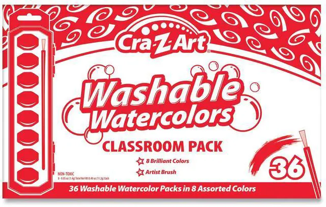 Main image of Washable Watercolor Classroom Pack 8-Color Kits Assorted Colors 36 Kits/Box 24011