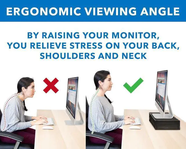 Alt view image 8 of 10 - Mount-it! MI-7365 Mesh Computer Monitor Riser Stand