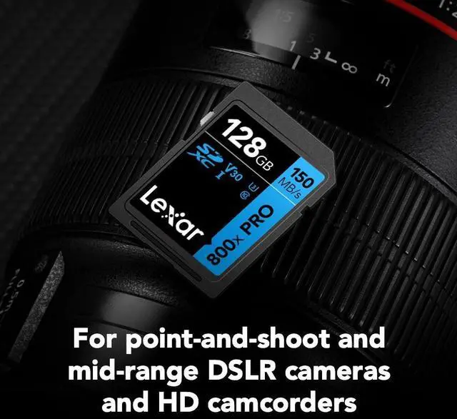 Alt view image 13 of 20 - Lexar High-Performance 800x PRO BLUE Series 128GB SDXC Memory Card Class 10 UHS-I V30 (LSD0800P128G-BNNNU)