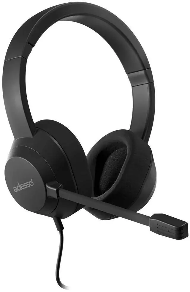 Alt view image 10 of 14 - Adesso Xtream P7 Wired Stereo Headset With AI Controls - Stereo - USB Type A, USB Type C - Wired - 32 Ohm - 20 Hz to 20 kHz - Over-the-head - Binaural - Circumaural - 6 ft Cable - Omni-directional Mic