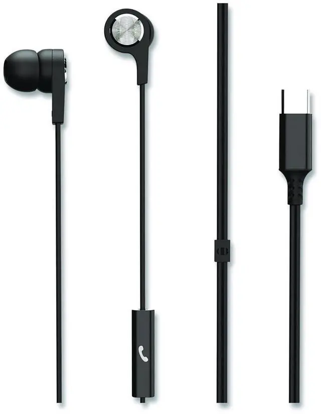 Alt view image 3 of 10 - Maxell 199261 Sync Up Type-C Wired Earbuds with Microphone, Black