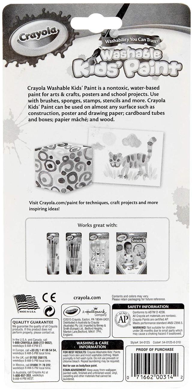 Alt view image 14 of 18 - Crayola Washable Kids' Paint Pots Assorted 54-0125