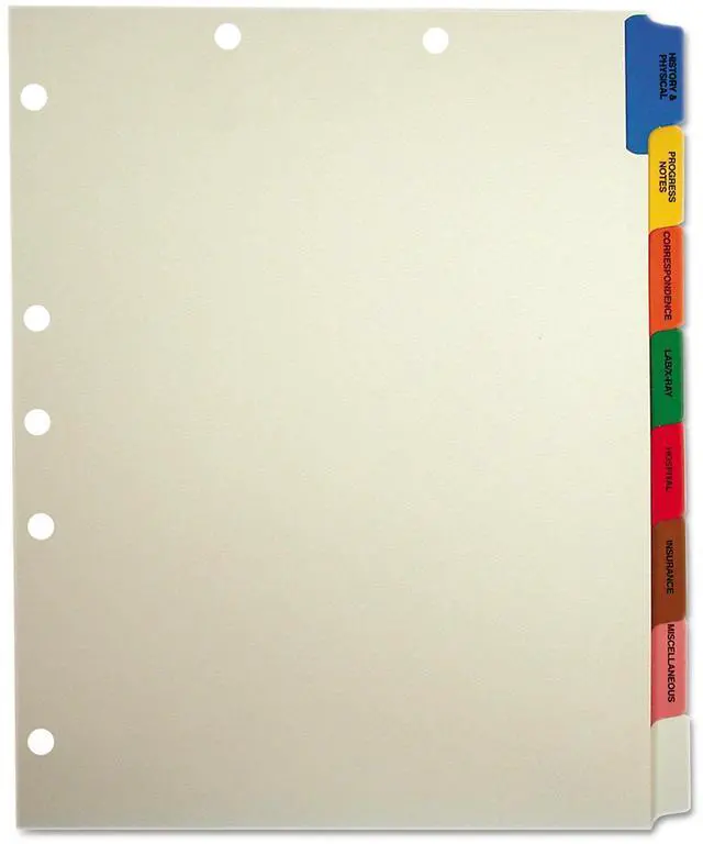 Alt view image 3 of 19 - Tabbies Medical Chart Divider Sets Side Tab 9 x 11 40 Sets/Box 54505