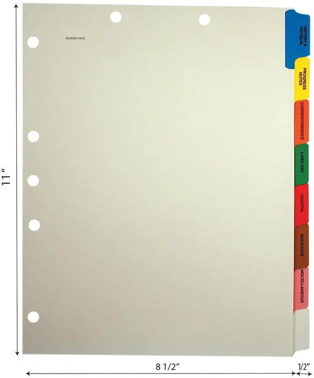 Alt view image 15 of 19 - Tabbies Medical Chart Divider Sets Side Tab 9 x 11 40 Sets/Box 54505