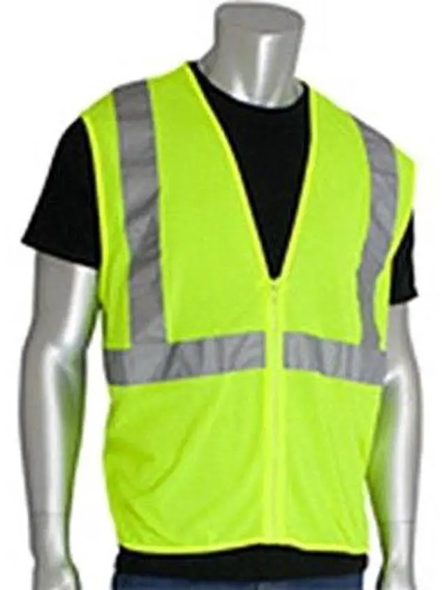 Alt view image 3 of 3 - PIP 302-MVGZOR-2X ANSI Class 2 Value Zipper Mesh Vest