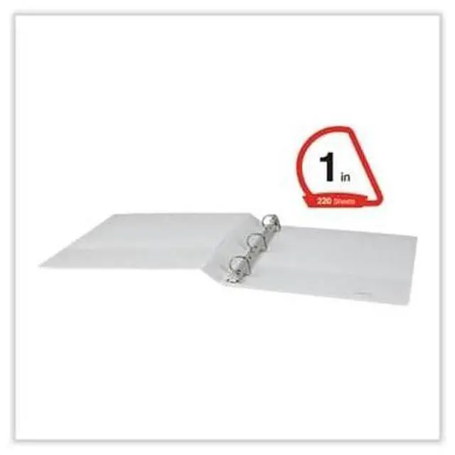 Alt view image 6 of 7 - Universal Office Slant D-Ring View Binder 3 Rings 1" 8.5x11 White 12Ct 1147