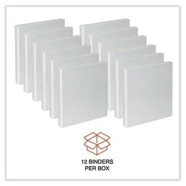 Alt view image 7 of 7 - Universal Office Slant D-Ring View Binder 3 Rings 1" 8.5x11 White 12Ct 1147