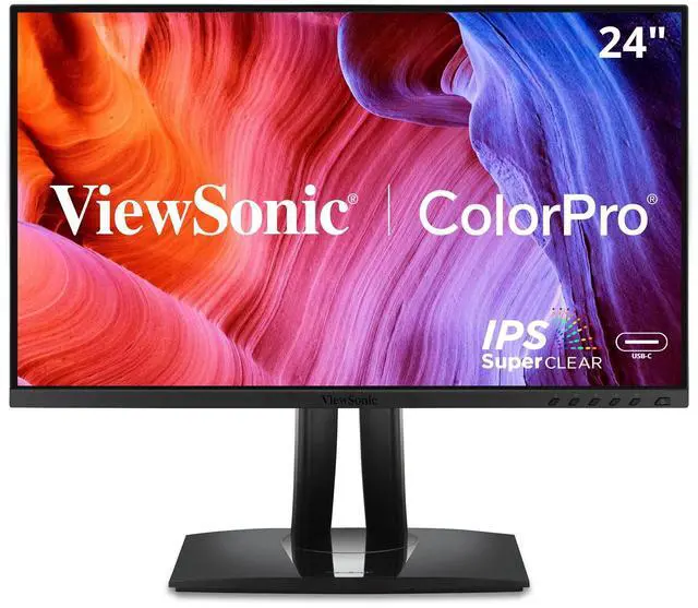 Alt view image 16 of 20 - ViewSonic VP2456A 24 Inch 1080p IPS Monitor with Advanced Ergonomics, ColorPro 100% sRGB Rec 709, Pantone Validated, 14-bit 3D LUT, 120Hz, USB, HDMI, DisplayPort, 90W USB C for Home and Office