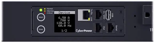 Alt view image 8 of 8 - CyberPower PDU31116 Monitored PDU, 100-120V, 15A