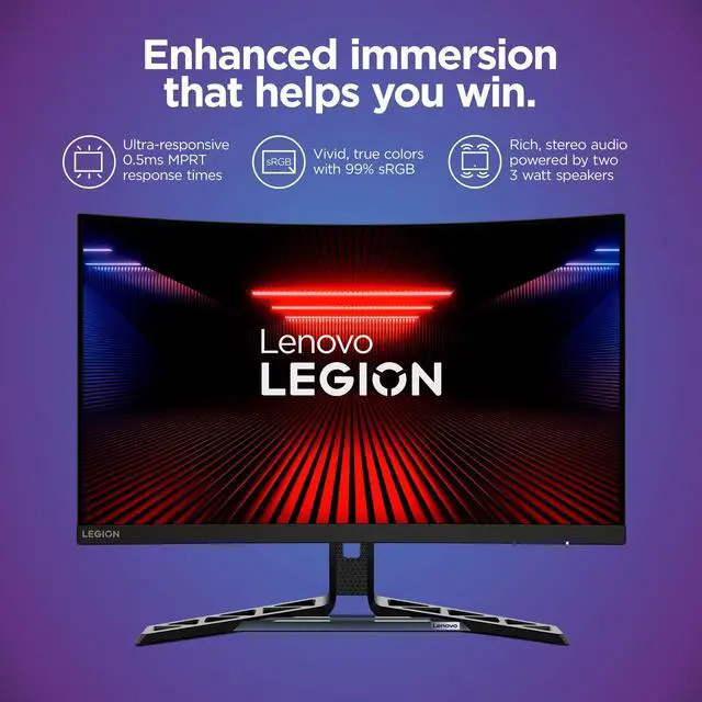 Alt view image 16 of 18 - Lenovo Legion R27fc-30 27-inch VA Curved FHD 280Hz Gaming Monitor, For Gaming