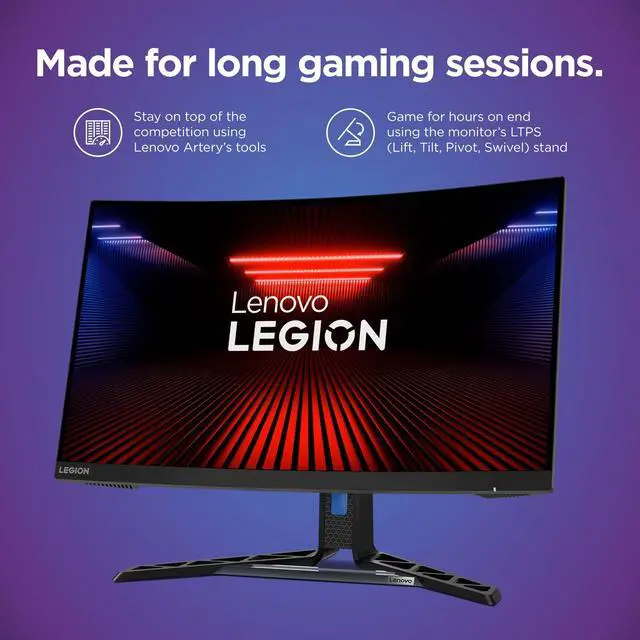 Alt view image 17 of 18 - Lenovo Legion R27fc-30 27-inch VA Curved FHD 280Hz Gaming Monitor, For Gaming