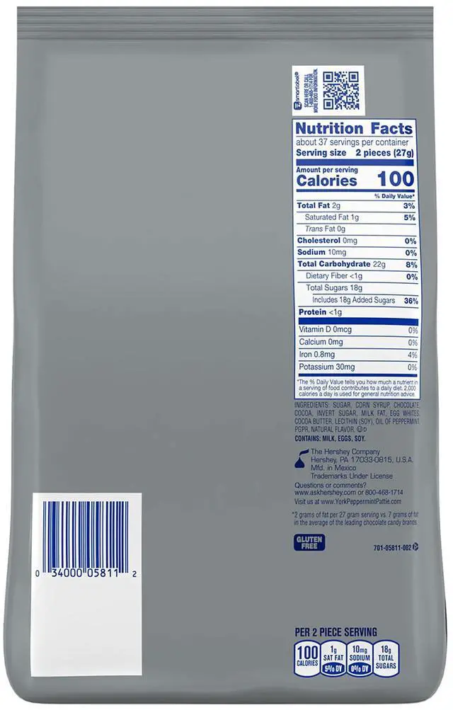 Alt view image 6 of 7 - YORK Dark Chocolate Peppermint Patties,  Candy Party Pack, 35.2 oz