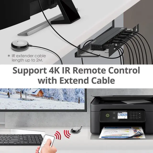 Alt view image 6 of 15 - SIIG 4x1 DisplayPort 4K KVM USB 3.0 Switch with Remote Control