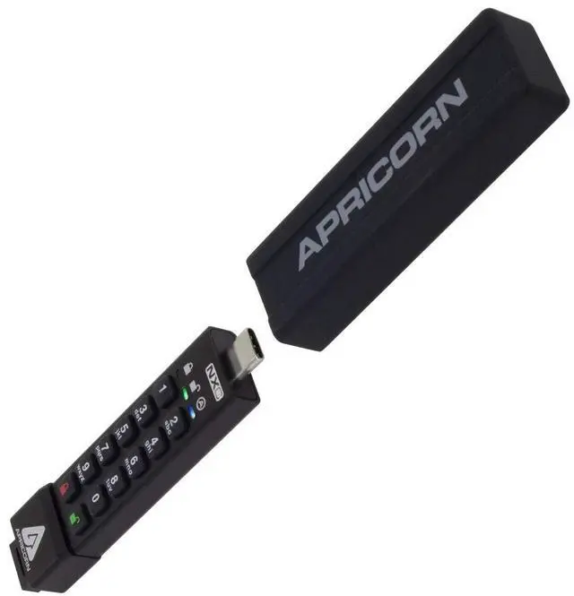 Alt view image 13 of 17 - Apricorn Aegis Secure Key 3 NXC 32GB 256-bit Encrypted FIPS 140-2 Level 3 Validated Secure USB 3.0 Type C Flash Drive, ASK3-NXC-32GB, Black