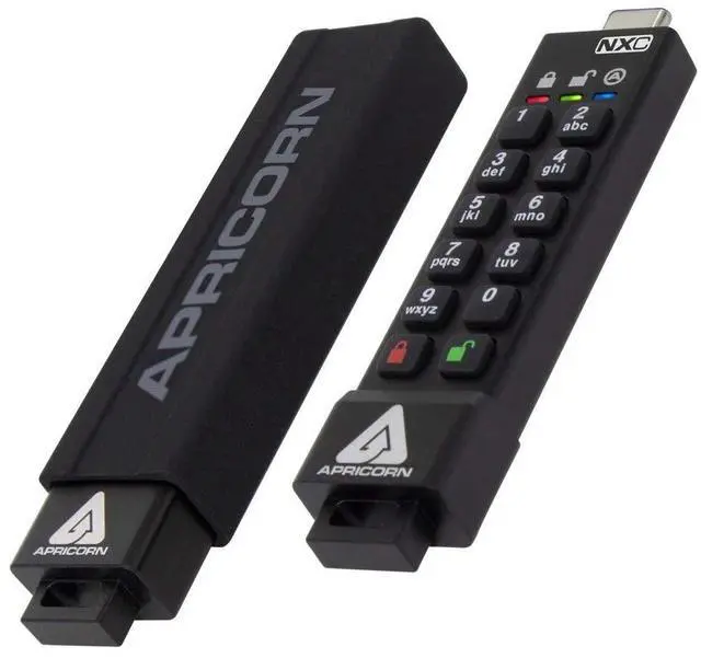 Alt view image 12 of 17 - Apricorn Aegis Secure Key 3 NXC 32GB 256-bit Encrypted FIPS 140-2 Level 3 Validated Secure USB 3.0 Type C Flash Drive, ASK3-NXC-32GB, Black