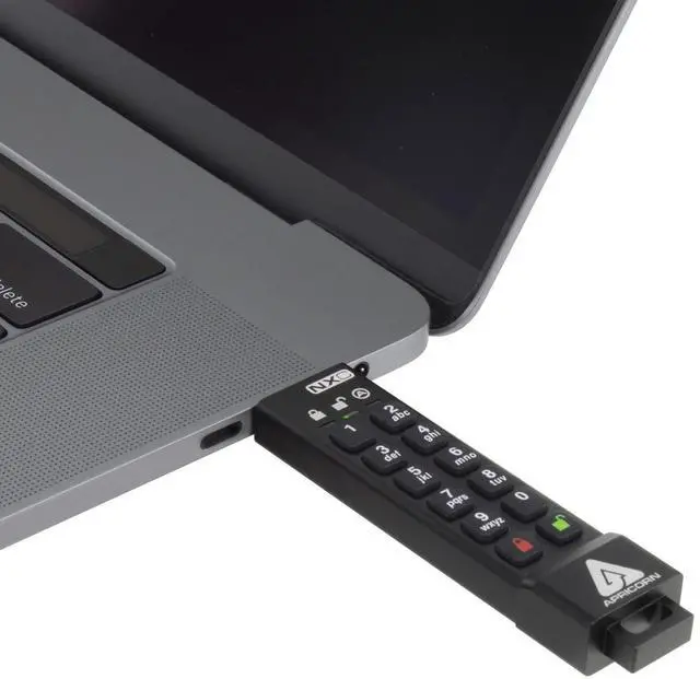 Alt view image 16 of 17 - Apricorn Aegis Secure Key 3 NXC 32GB 256-bit Encrypted FIPS 140-2 Level 3 Validated Secure USB 3.0 Type C Flash Drive, ASK3-NXC-32GB, Black