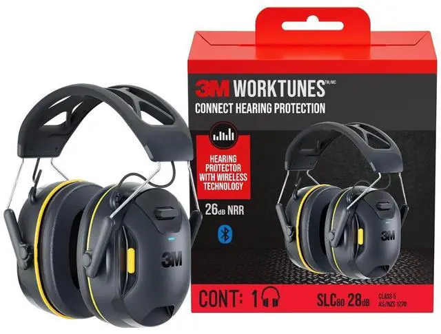 Alt view image 4 of 10 - 3M WorkTunes Electronic Hearing Protectors: Connect with Bluetooth Technology (Black)
