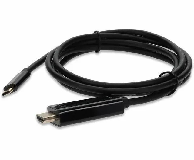 Alt view image 2 of 2 - AddOn 6ft USB-C 3.1 Male to HDMI Male Adapter Cable Black USBC2H4MM6FAA