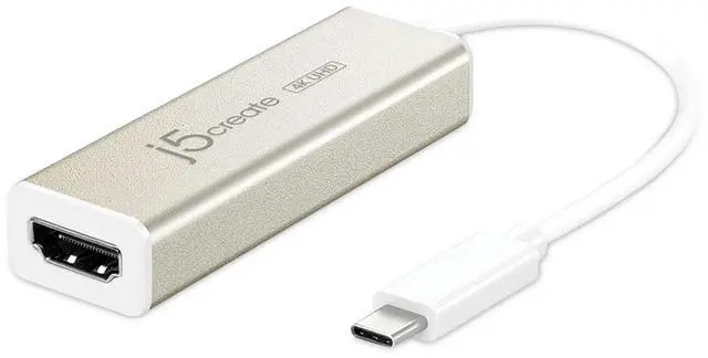 Alt view image 6 of 14 - USB C to HDMI Adapter Cable by j5create | 4K@60Hz Type C Dongle Connects External Monitor Display, HDTV, Projector for MacBook, Chromebook, Laptops, Phones, Tablets, PC with USB-C Port