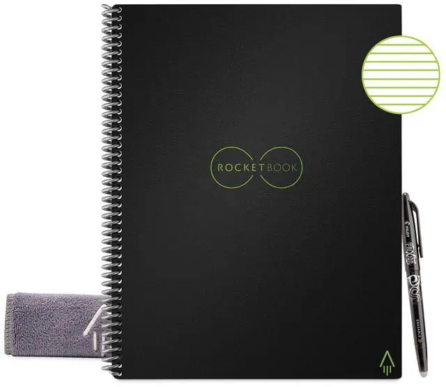 Alt view image 2 of 8 - Core Smart Notebook Medium/College Rule Black Cover 11 x 8.5 16 Sheets EVR2LRCA
