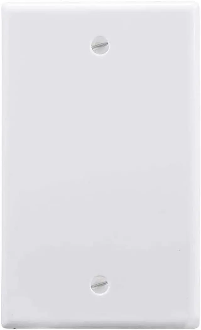 Alt view image 8 of 9 - Monoprice 1-Gang Blank Wall Plate - White  for Home ,Office, Personal Install