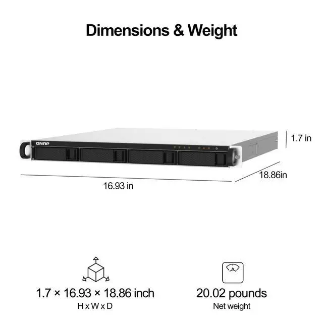 Alt view image 18 of 18 - TS-432PXU-RP-2G-US QNAP 1U 4-Bay ARM-based 2.5G &10G NAS