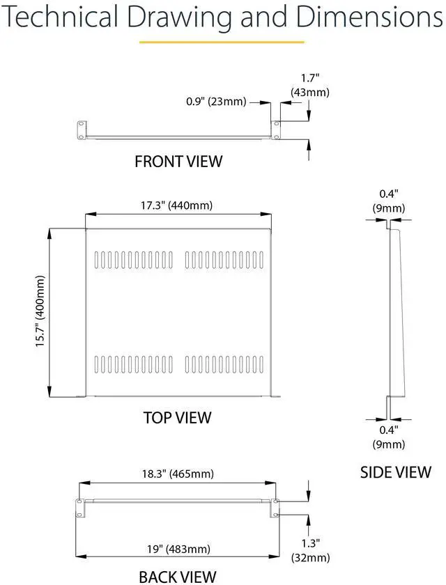 Alt view image 8 of 8 - 1U SERVER RACK SHELF VENTED