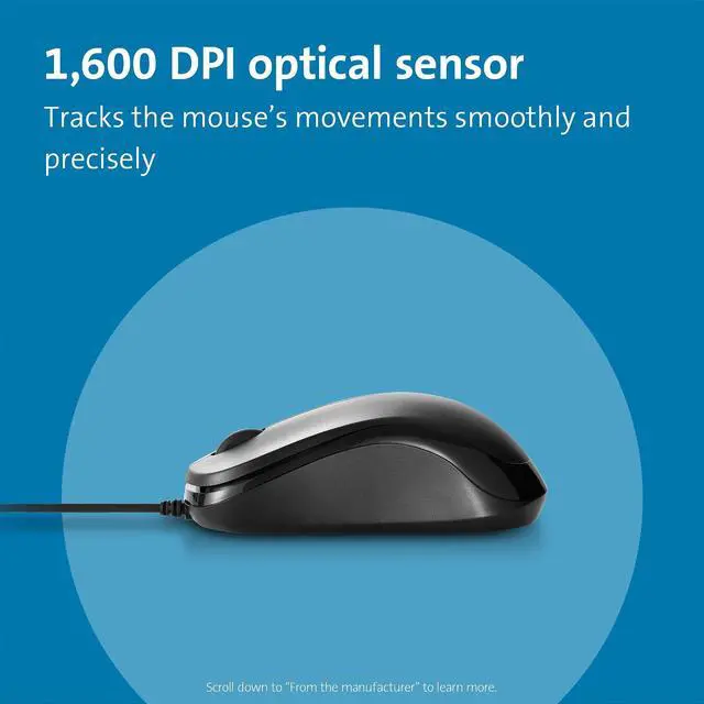 Alt view image 10 of 12 - kensington simple solutions wired mouse taa-compliant (k55114ww)
