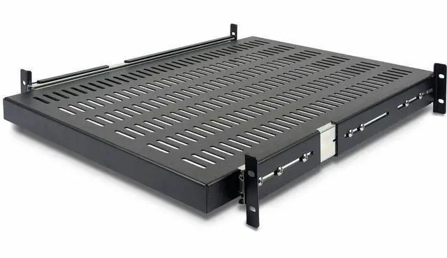 Alt view image 5 of 9 - StarTech.com Server Rack Shelf - 2U - 20 to 30in Adjustable Mounting Depth - Vented - Server Rack Cabinet Shelf - 24in D