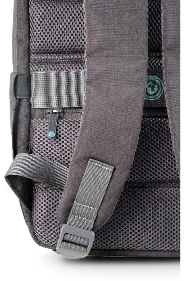 Alt view image 17 of 20 - Greenee Eco Double Compartment 14" Device Backpack Gray/Green ELB14UF