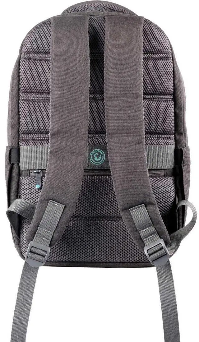 Alt view image 18 of 20 - Greenee Eco Double Compartment 14" Device Backpack Gray/Green ELB14UF