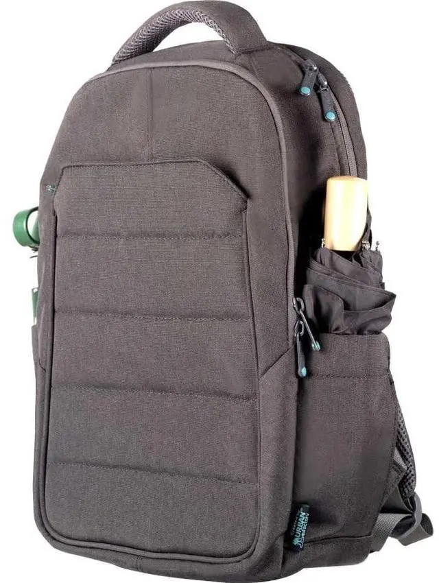 Alt view image 20 of 20 - Greenee Eco Double Compartment 14" Device Backpack Gray/Green ELB14UF