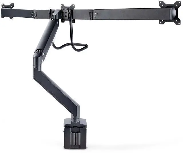 Alt view image 15 of 15 - StarTech Desk Mount Triple monitor desk mount with support for up to 27" monitors with height adjustable crossbar