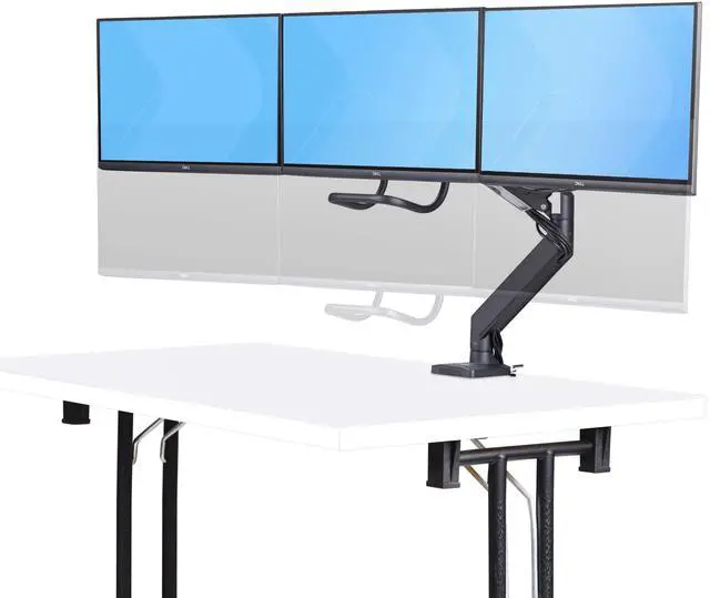 Alt view image 12 of 15 - StarTech Desk Mount Triple monitor desk mount with support for up to 27" monitors with height adjustable crossbar