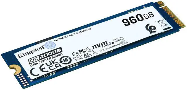 Alt view image 14 of 18 - Kingston SEDC2000BM8/960G DC2000B 960 GB Solid State Drive - M.2 2280 Internal - PCI Express NVMe (PCI Express NVMe 4.0 x4) - Server, Data Center Device Supported - 0.4 DWPD - 700.80 TB TBW
