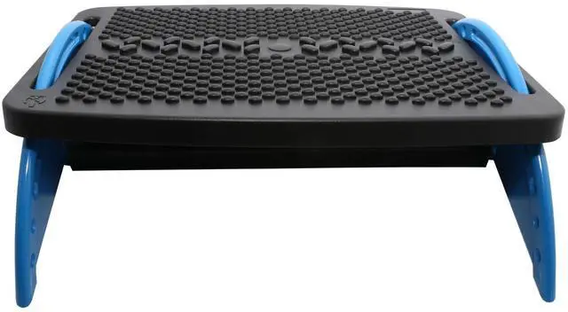 Alt view image 13 of 15 - IO Crest Ergonomic Floating Tilt Foot Rest Textured Surface Reduce Muscle Strain, Black Blue (SY-ACC65076)