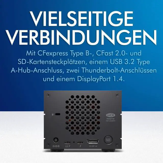 Alt view image 10 of 15 - LaCie 2big Dock 20TB USB 3.2 Gen 2 External Hard Drive STLG20000400 Black
