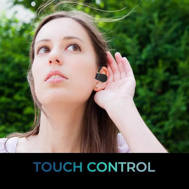 Alt view image 12 of 15 - Adesso Xtream T4 Open-Ear Bluetooth Earbuds with Charging Case XTREAMT4