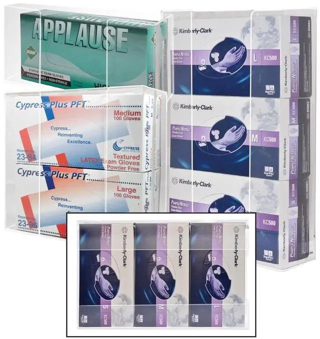 Alt view image 16 of 16 - Kantek KTKAH120 Glove Box Holder- Double- 11in.x3-.50in.x9-.50in.- Clear