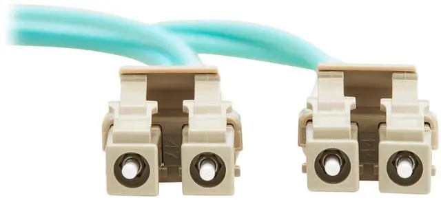 Alt view image 4 of 6 - Tripp Lite 10Gb Duplex Multimode 50/125 OM3 LSZH Fiber Patch Cable (LC/LC), Aqua