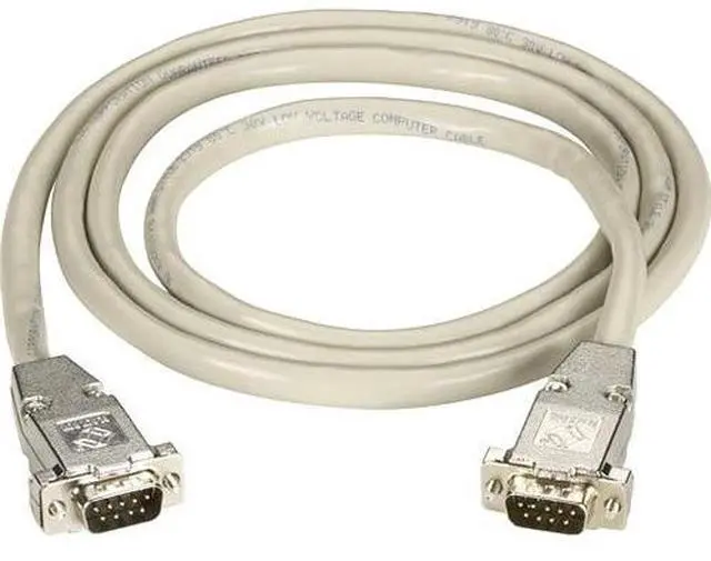 Alt view image 2 of 10 - black box corporation 50-ft rs232 shielded cable metal hood db9 male/male