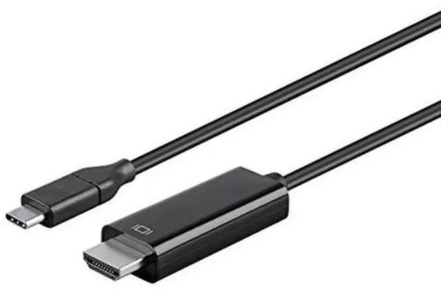 Main image of Monoprice USB C to HDMI 3.1 Cable - 6 Feet - Black | 5Gbps, 4K@30Hz, Type C, Mirror or Expand you PC Display