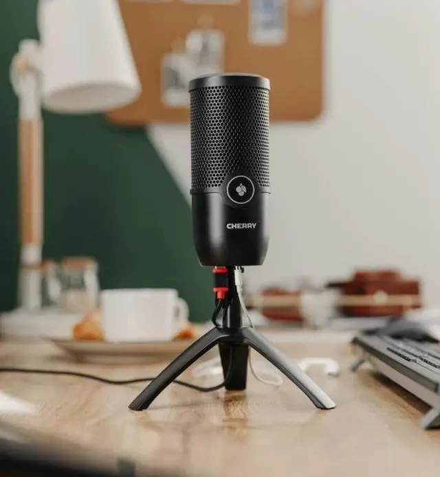 Alt view image 13 of 15 - CHERRY UM 3.0 Wired Microphone - Black - 8.20 ft - 20 Hz to 20 kHz - Cardioid - Stand Mountable - USB 2.0
