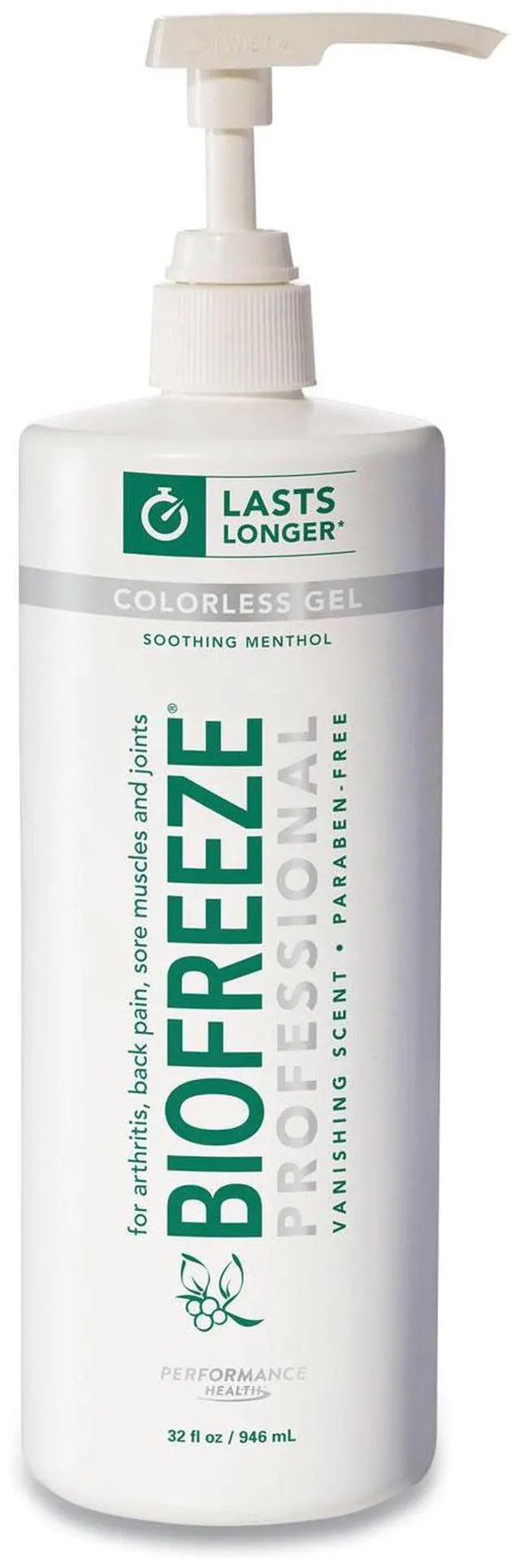 Main image of FAST ACTING MENTHOL PAIN RELIEF TOPICAL ANALGESIC, COLORLESS GEL, 32 OZ PUMP BOTTLE